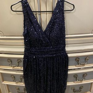 Aqua Dress Navy Sequin Dress, 2